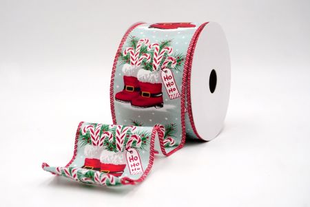 Zielony Tiffany_Buty Mikołaja i Wstążka Druciana w Kształcie Laski Cukrowej_KF9517GC-15-7