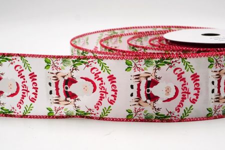 Weiß-Roter Weihnachtsmann Fröhliche Weihnachten Kranz Drahtband_KF9520GC-1-7