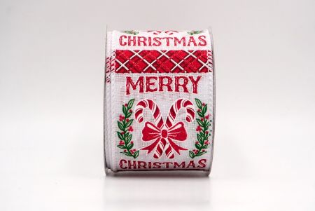 Blanc_Ruban en fil de fer de bonbon canne de Noël_KF9523GC-1-1