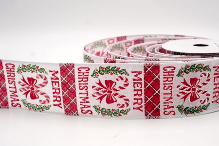 Blanc_Ruban en fil de fer de bonbon canne de Noël_KF9523GC-1-1