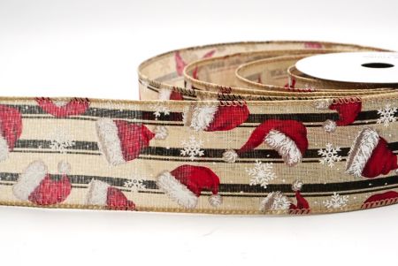 Hellbrauner Weihnachtsmannhut Weihnachtsdrahtband_KF9534GC-13-183