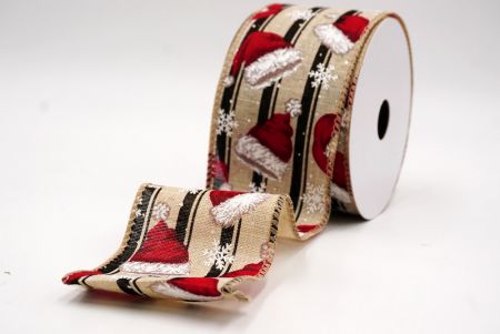 Hellbrauner Weihnachtsmannhut Weihnachtsdrahtband_KF9534GC-13-183