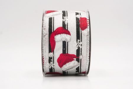 Weißer Silber Weihnachtsmannhut Weihnachtsdrahtband_KF9536G-1