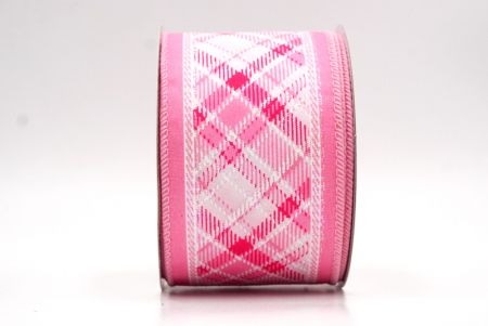 Rosa Cinta de alambre de cuadros navideños clásicos_KF9541GC-5-5