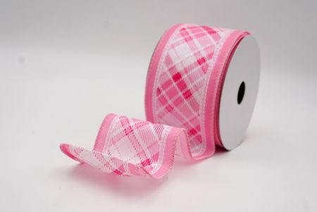 Rosa Cinta de alambre de cuadros navideños clásicos_KF9541GC-5-5