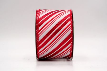Cinta de Alambre a Rayas Diagonales Rojas/Blancas de Navidad_KF9547GC-1-7