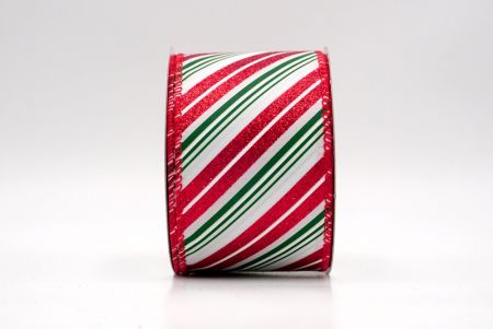 Cinta de Alambre a Rayas Diagonales Rojas/Blancas/Verdes de Navidad_KF9548GC-1-7