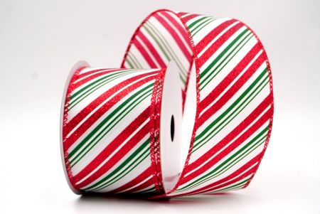 Cinta de Alambre a Rayas Diagonales Rojas/Blancas/Verdes de Navidad_KF9548GC-1-7