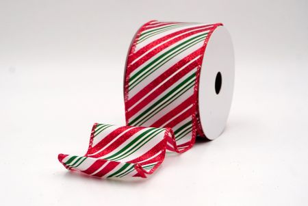 Cinta de Alambre a Rayas Diagonales Rojas/Blancas/Verdes de Navidad_KF9548GC-1-7