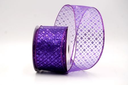 Sheer Violet_Festive Dots Wired Ribbon_KF9550GP-34
