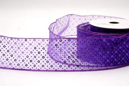 Sheer Violet_Festive Dots Wired Ribbon_KF9550GP-34