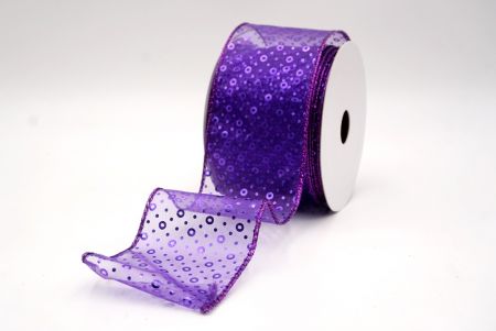 Sheer Violet_Festive Dots Wired Ribbon_KF9550GP-34