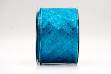 Sheer Blue_Festive Dots Wired Ribbon_KF9550GT-12