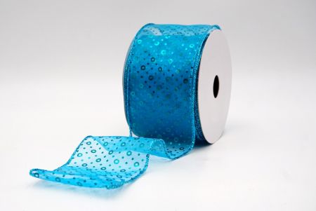 Sheer Blue_Festive Dots Wired Ribbon_KF9550GT-12
