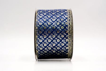 Sheer Navy Blue_Festive Dots Wired Ribbon_KF9550GV-4
