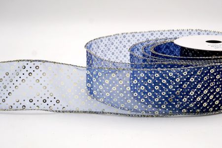 Sheer Navy Blue_Festive Dots Wired Ribbon_KF9550GV-4