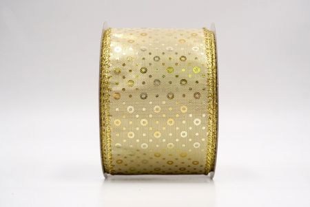 Khaki_Festive Dots Wired Ribbon_KF9551G-13