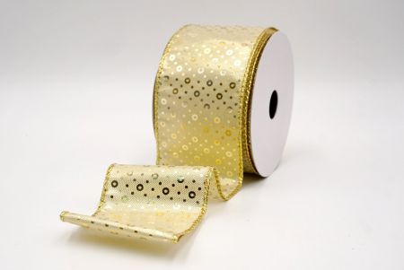 Khaki_Festive Dots Wired Ribbon_KF9551G-13