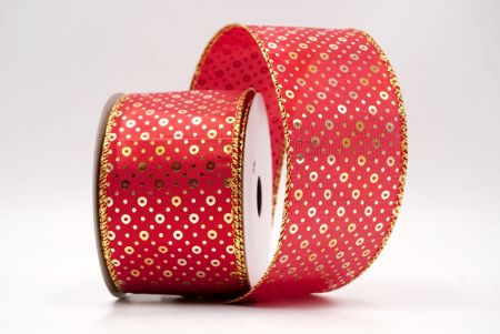 Red_Festive Dots Wired Ribbon_KF9551G-7