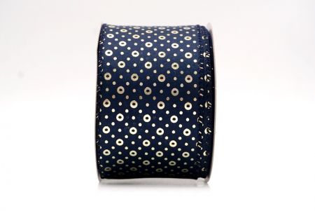 Navy Blue_Festive Dots Wired Ribbon_KF9552GC-4-4