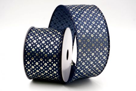 Navy Blue_Festive Dots Wired Ribbon_KF9552GC-4-4