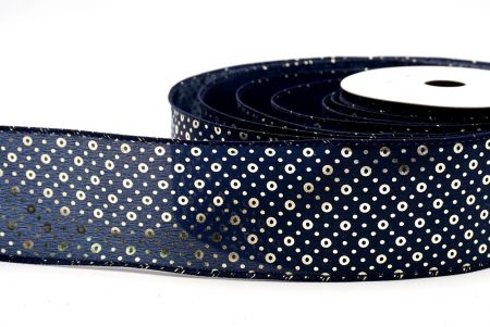 Navy Blue_Festive Dots Wired Ribbon_KF9552GC-4-4