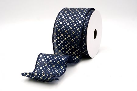 Navy Blue_Festive Dots Wired Ribbon_KF9552GC-4-4