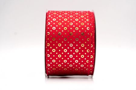 Red/Gold_Festive Dots Wired Ribbon_KF9552GC-7G-7