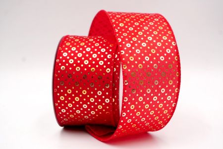 Red/Gold_Festive Dots Wired Ribbon_KF9552GC-7G-7