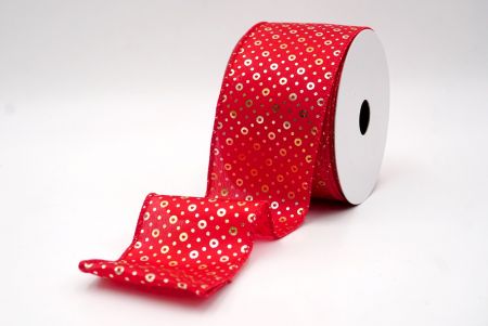 Red/Gold_Festive Dots Wired Ribbon_KF9552GC-7G-7