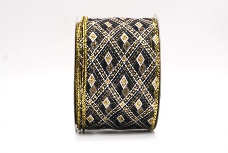 Musta - Kulta Klassinen Timantti Ruudullinen Kuvio Wired_KF9553G-53G_1.JPG