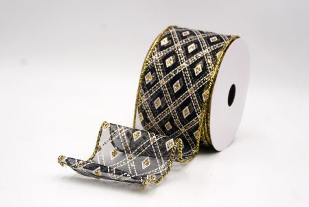 Musta - Kulta Klassinen Timantti Ruudullinen Kuvio Wired_KF9553G-53G_5.JPG