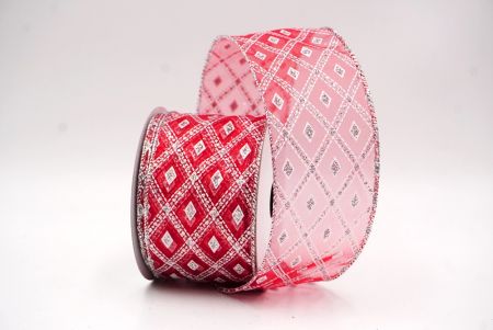 Punainen Klassinen Timantti Ruudullinen Kuvio Wired_KF9553G-7_2.JPG