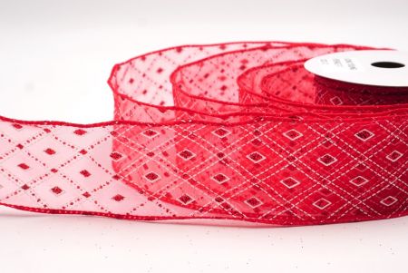 Punainen1 Klassinen Timantti Ruudullinen Kuvio Wired_KF9554GC-7-7_4.JPG