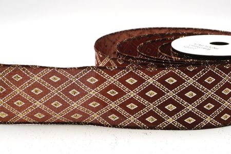 Ruskea klassinen timanttikuvio langallinen_KF9555GC-58-58_4.JPG