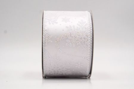 Λευκές Γκλίτερ Χιονονιφάδες Χριστουγεννιάτικη Σατέν Κορδέλα_KF9562GC-1-1_1.JPG