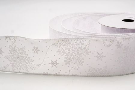 Λευκή Γκλίτερ Χιονονιφάδες Χριστουγεννιάτικη Σατέν Κορδέλα_KF9562GC-1-1_4.JPG