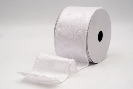 Λευκή Γκλίτερ Χιονονιφάδες Χριστουγεννιάτικη Σατέν Κορδέλα_KF9562GC-1-1_5.JPG