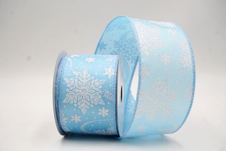 Γαλάζια Γκλίτερ Χιονονιφάδες Χριστουγεννιάτικη Σατέν Κορδέλα_KF9562GC-12-216_2.JPG