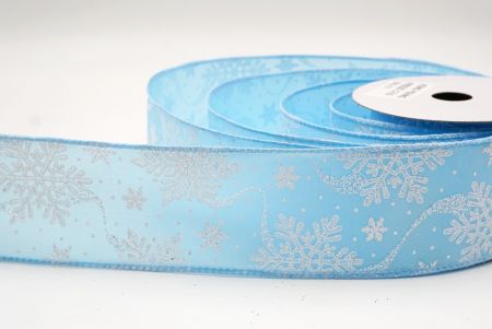 Γαλάζια Γκλίτερ Χιονονιφάδες Χριστουγεννιάτικη Σατέν Κορδέλα_KF9562GC-12-216_4.JPG