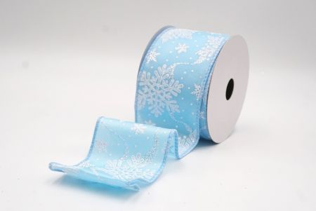 Γαλάζια Γκλίτερ Χιονονιφάδες Χριστουγεννιάτικη Σατέν Κορδέλα_KF9562GC-12-216_5.JPG