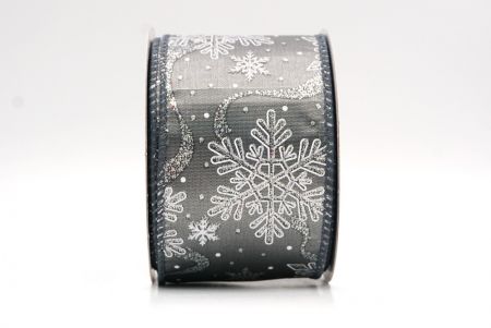 Γκρι Γκλίτερ Χιονονιφάδες Χριστουγεννιάτικη Σατέν Κορδέλα_KF9562GC-50-123_1.JPG