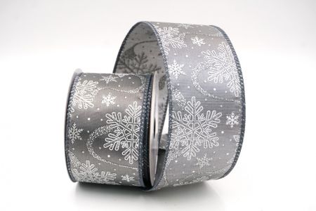 Γκρι Γκλίτερ Χιονονιφάδες Χριστουγεννιάτικη Σατέν Κορδέλα_KF9562GC-50-123_2.JPG