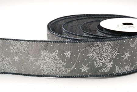 Γκρι Γκλίτερ Χιονονιφάδες Χριστουγεννιάτικη Σατέν Κορδέλα_KF9562GC-50-123_4.JPG