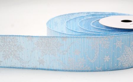 Γαλάζιες Γκλίτερ Χιονονιφάδες Χριστουγεννιάτικη Σατέν Κορδέλα_KF9563GC-12-216_4.JPG