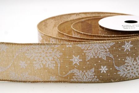 Χρυσόσκονη Χιονονιφάδες Χριστουγεννιάτικη Σατέν Κορδέλα_KF9564GC-14-183_4.JPG