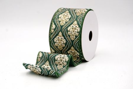 Cinta de Alambre de Damasco Navideño Verde_KF9566GC-3-127
