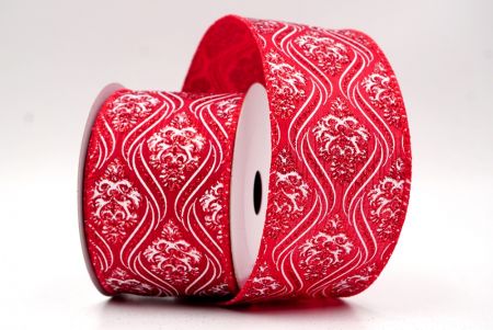 Cinta de Alambre de Damasco Navideño Roja_KF9566GC-7-7