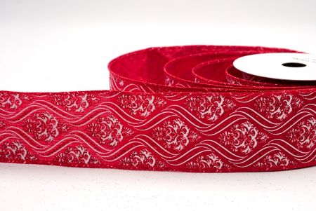 Cinta de Alambre de Damasco Navideño Roja_KF9566GC-7-7
