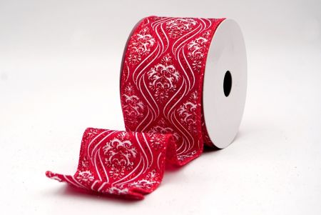 Cinta de Alambre de Damasco Navideño Roja_KF9566GC-7-7